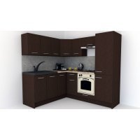 Bucatarie de Colt GENA NEW 7 ST. 180-210, Cu Corp de Cuptor, Wenge / Decor 8548